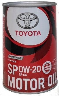 0888013206 TOYOTA Масло моторное синтетическое Toyota "0W20 SP/GF-6A", 1л