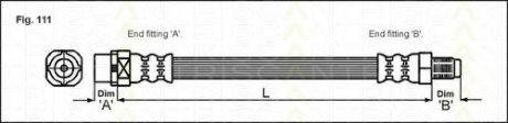 815011108 TRISCAN Шланг тормозной Bmw 3 1.6-2.8 90-передн. 453мм