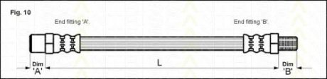 815011209 TRISCAN Тормозной шланг 310mm зад. Audi 80/A4/Bmw E38