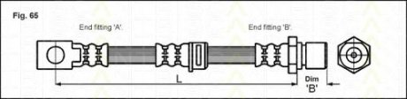 815024128 TRISCAN Шланг гальмівний перед. Opel Omega B