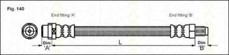 815029218 TRISCAN Тормозной шланг зад. Audi A4 95