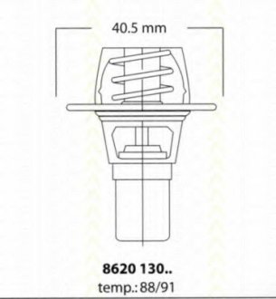 862013091 TRISCAN Термостат Renault 1.1/1.2/1.4 1397 C1J 07/88>11/95