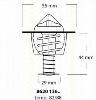 862013688 TRISCAN Термостат Chery/Mitsubishi/Toyota 00-