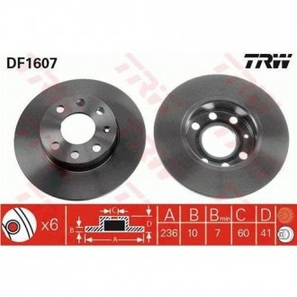 DF1607 TRW Гальмівний диск