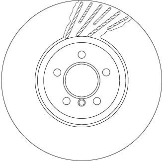 DF6613S TRW Диск тормозной BMW 5 (F07,F10)/ 7(F01,F02) "FL "D=374mm "08>>