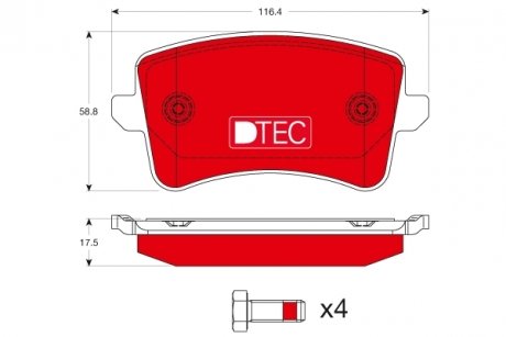 GDB1765DTE TRW Гальмівні колодки, дискові