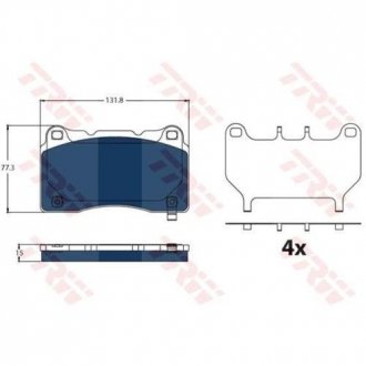 GDB2198BTE TRW Комплект тормозных колодок