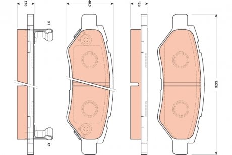 GDB4602 TRW тормозные колодки дисковые CADILLAC/CHEVROLET CTS/Camaro "F "08>>