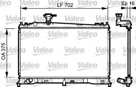 735053 Valeo Радіатор охолодження двигуна VALEO 735053