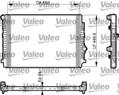 735549 Valeo Радиатор охлаждения двигателя VALEO 735549