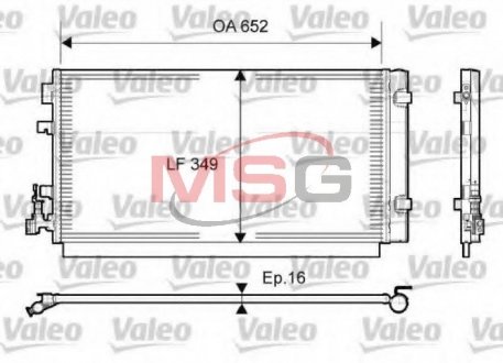 814094 Valeo Конденсатор кондиціонера