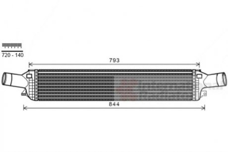 03004319 Van Wezel Интеркулер AUDI; PORSCHE (вир-во Van Wezel)