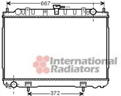 13002241 Van Wezel Радиатор охолодження X-TRAIL 22DCi MT AC 01- (Van Wezel)