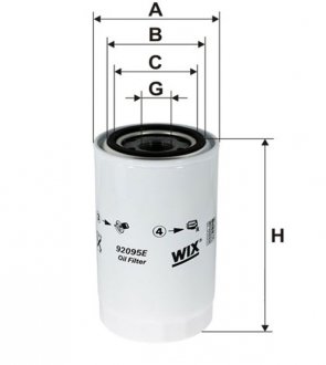 92095E WIX FILTERS Фильтр масляный