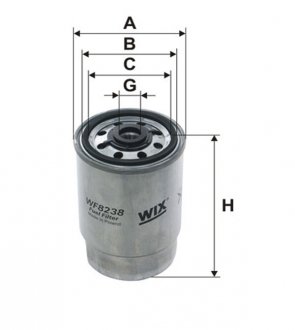 WF8238 WIX FILTERS Фільтр палив. PP850/2/WF8238 (вир-во WIX-FILTERS)