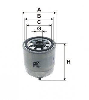 WF8361 WIX FILTERS Фильтр топливный Hyundai Accent II, Getz, Matrix (выр-во WIX-FILTERS)