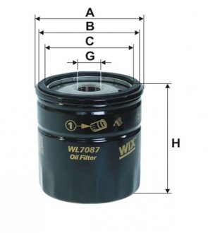 WL7087 WIX FILTERS Фильтр масляный двигателя OPEL WL7087/OP541 (выр-во WIX-FILTERS)