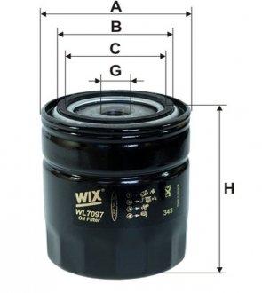 WL7097 WIX FILTERS Фильтр масляный ГАЗ 406 WIX