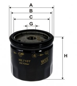 WL7101 WIX FILTERS Фільтр оливи