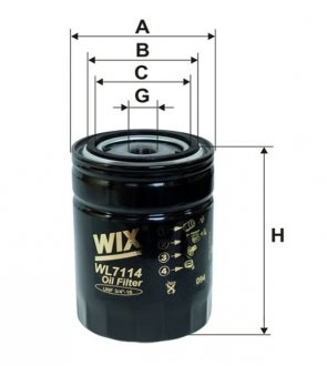 WL7114 WIX FILTERS Фильтр масляный