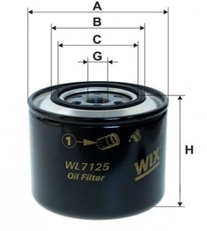 WL7125 WIX FILTERS Фильтр масляный