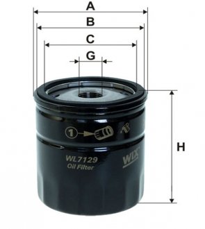 WL7129 WIX FILTERS Фільтр масляний