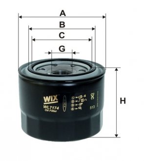 WL7174 WIX FILTERS Фільтр оливи