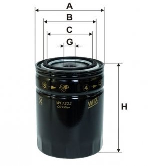 WL7222 WIX FILTERS Фильтр масляный