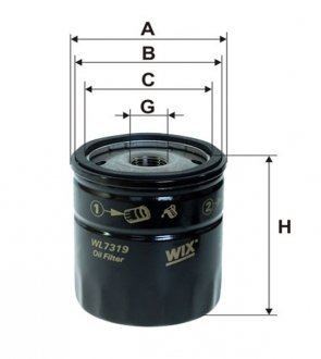 WL7319 WIX FILTERS Фильтр масла