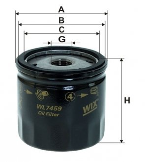 WL7459 WIX FILTERS Фільтр масляний