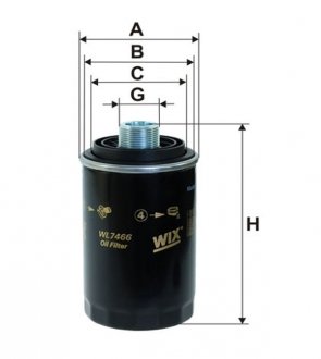 WL7466 WIX FILTERS Фільтр оливи