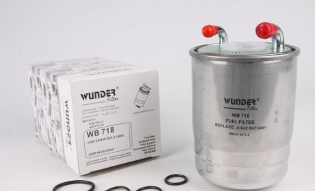 WB 718 WUNDER FILTER Фильтр топливный MB Sprinter 2.2CDI OM651 09- WUNDER FILTER WB 718