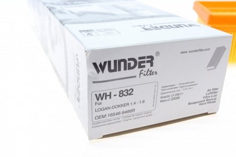 WH 832 WUNDER FILTER Фільтр повітряний WUNDER WH 832