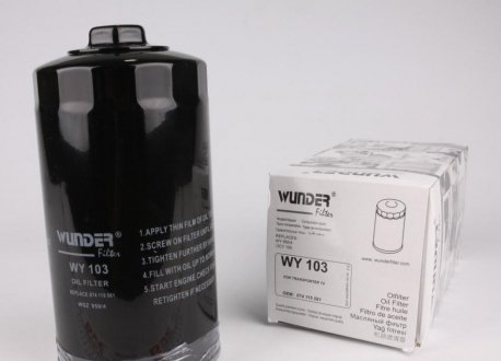 WY 103 WUNDER FILTER Фільтр масляний WUNDER WY 103