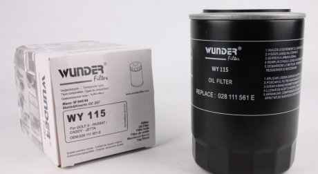 WY 115 WUNDER FILTER Фильтр масляный WUNDER WY 115