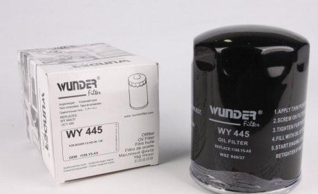 WY 445 WUNDER FILTER Фільтр масляний WUNDER WY 445