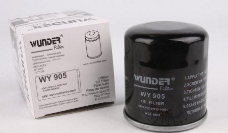 WY 905 WUNDER FILTER Фильтр масляный WUNDER WY 905