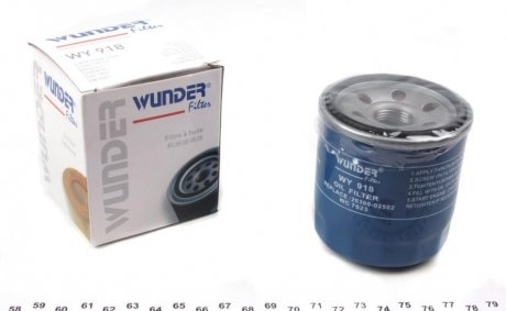 WY 918 WUNDER FILTER Фільтр масляний Renault Laguna 2.0i 16V 07- WUNDER FILTER WY 918