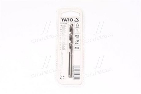 YT-44223 YATO Сверло по металлу premium к нержам и высоколегам стали, литье 6.5 х 60 мм. hss 4255(YATO )