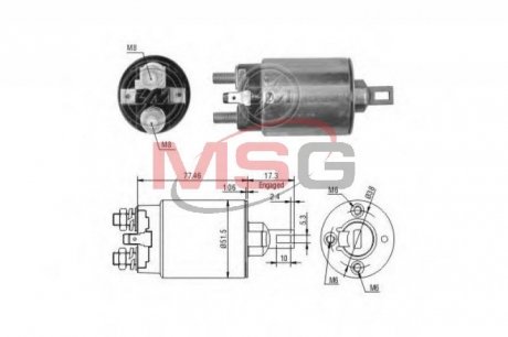 ZM1691 ZM Втягувальне реле стартера ZM ZM1691