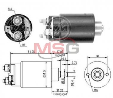 ZM1761 ZM Втягуюче реле